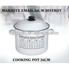 enamel cooking pot with bakelite knob